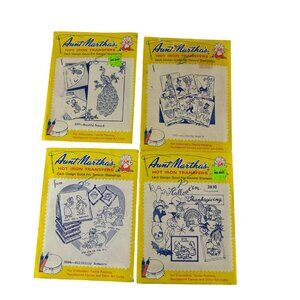 Vintage Aunt Marthas Hot Iron Transfers Hillbilly Romance Thanksgiving Halloween